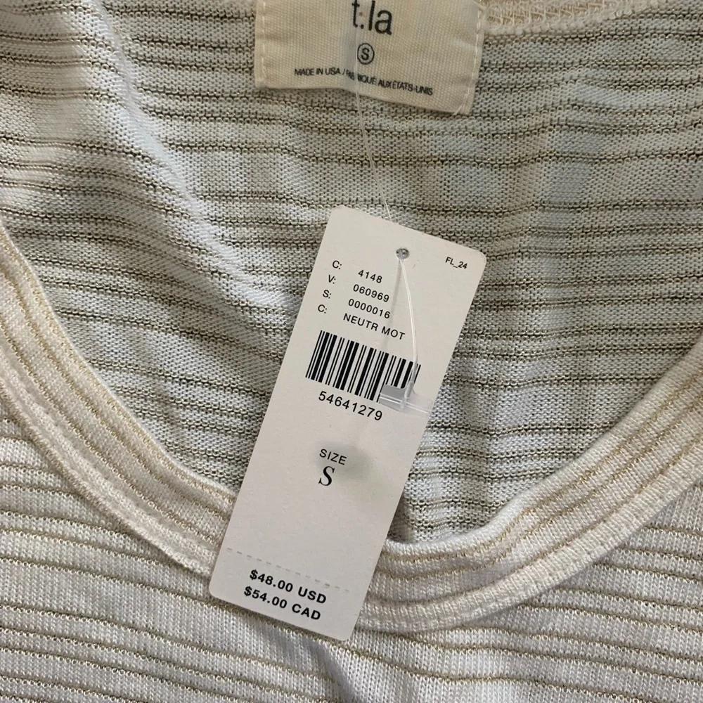 Anthropologie T.La | Blythe Shimmer Tank Top - Picture 6 of 7